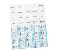 Toyvian 80 Pièces Cartes Théoriques de Notes de Musique pour Piano et Violon Outil Pédagogique pour Garçon Fille