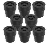 Toyvian 8pièces Embouts pour Canne Quadruple Embouts Antidérapants Caoutchouc Renforcé pour Bâtons de Marche et Cannes Pliantes Accessoires Durables pour Stabilité et Répartition