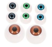 Toyvian 8Pièces Faux Globes Oculaires de Accessoires Halloween pour Bricolage Yeux Creux Colorés Aléatoires pour Décoration et Artisanat