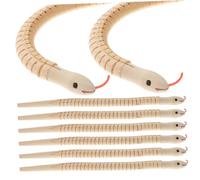 Toyvian 8Pièces Serpent Bois Réaliste pour Halloween Flexible pour Garçon Fille Accessoires de Fête à Thème pour Protéger Jardin et Éduquer