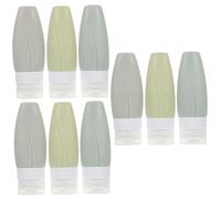 Toyvian 9 Pièces De Lotion En Silicone Tube Cosmétique Rechargeable Bouteilles D'emballage De Lotion Contenant De Shampoing Tube De Lotion En Silicone Voyage Gel De Silice Paquet