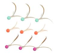 Toyvian 9 Pièces Élastiques pour Animaux Interactif avec Plume pour et Chiens Intérieur et Extérieur Ennui Stimule