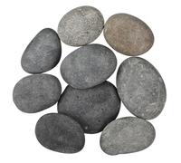 Toyvian 9 Pièces Galets Plats à Peindre Décoratives pour Jardin et Surface Lisse pour Peinture Décor Galets Extérieurs