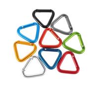 Toyvian 9 Pièces Lot de Mousquetons Triangulaires Aluminium Robustes Clips à Ressort Multifonctions pour Escalade Camping et Activités Extérieures Porte Clés et Accroche Haut Parleur