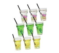 Toyvian 9 Pièces Scale Tiny Wine Bottles and Beverage Accessories for Dollhouse Kitchen and Bar Decor for DIY Scenes Creative Play