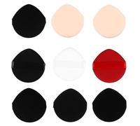 Toyvian 9pcs Houppettes à Poudre pour Maquillage Visage Coussin Cosmétique en Polyester et Éponge Sangle et Économie de Poudre et Miel