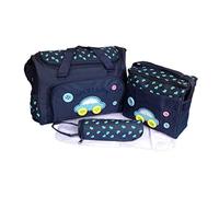 Toyvian À Langer Multifonctionnel Grand Format pour Maman Ensemble De Voyage avec à Main Matelas à Langer Et Biberon Couleur Bleu Foncé Résistant à Eau
