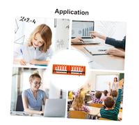 Toyvian Abacus Portable pour Garçon Fille Boulier Chinois Traditionnel Abs Léger et Facile à Transporter Outil Apprentissage des Mathématiques pour École et Jardin Garçon Fille Couleur