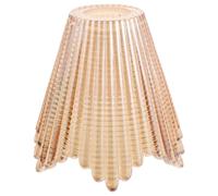 Toyvian Abat-jour Conique en Verre Marron pour Lampe de Table, à Suspendre et Plafonnier, Petit Abat-jour en Verre Transparent Rayures, Diamètre 4,2 Cm, Remplacement Vintage Polyvalent