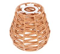 Toyvian Abat-jour Vintage en Rotin Tressé, à Suspendre Luminaire pour Salle à Manger, Diamètre Moyen, Effet Panier en Osier Naturel, Cache-ampoule Intégré, Décoration Rustique pour Maison