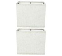 Toyvian Abat-jours Rectangulaires Expérience Confortable Lot de 2 en Lin Beige Texture Douce Ouverture 4,2 Cm, Décoration de Chambre Minimaliste pour Lampe de Table Pied