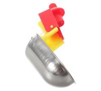 Toyvian Abreuvoir Automatique en INOX pour Poules Bol en Plastique 1 Pièce, Système Métallique Solide, Adapté aux Conditions Difficiles, pour Canards et Cailles en Poulailler