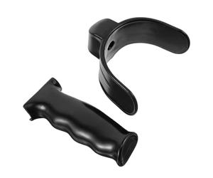 Toyvian Accessoire de Béquille D’avant-bras en Plastique Noir, Modèle | Poignée et Appui Coude Ergonomiques, Surface Antidérapante, Diamètre 22mm et Tube 19mm