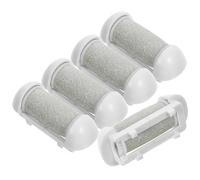 Toyvian Accessoires Pédicure 5pcs Têtes de Rouleau de Râpe à Pieds en Plastique, Remplacement pour Ponceuse Pied Professionnel, Exfoliant pour Peau Morte