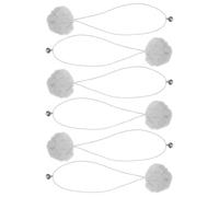 Toyvian Accessoires pour Arbre à Chat Lot de 6 Balles à Griffer Suspendues Clochette, Jouets Interactifs Gris pour Chats D’Intérieur, Jouets de Remplacement pour Chatons et Adultes