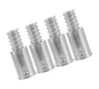 Toyvian Adaptateur à Embout Fileté en Acier Inoxydable Argenté pour Manche à Balai Américain, Lot de 4 Pièces, Performance Améliorée et Fixation Stable pour Outils de Nettoyage