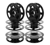 Toyvian Adaptateur de bobine filament PLA en ABS noir, lot de 6, support pour filament réutilisable et portable, conçu pour l'impression 3D et applications éducatives