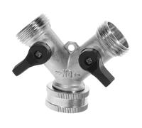 Toyvian Adaptateur de Tuyau Y Réglable avec Robinet Double Contrôle Connecteur de Tuyau Arrosage Jardin Répartiteur sans Fuite Compatible Système Eau Extérieure