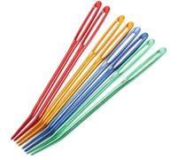 Toyvian Aiguilles à Laine en Aluminium 8 Pcs Aiguilles à Gros Chas pour Couture et Tricot Outils de Repriser Multifonction Lot Coloré pour Travaux Manuels et Loisirs Créatifs