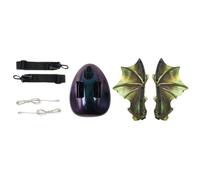 Toyvian Ailes de Dinosaure Vertes en Abs Battement Automatique et Sangles Confortables pour Costumes d'halloween et Occasions à Thème