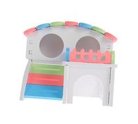 Toyvian Aire de Jeux Intérieure pour Hamster Multi Fonctionnel Cachette pour Petits Animaux Maison Colorée pour Hamster