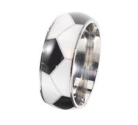 Toyvian Anneau De Football En Acier Pour Homme Bague Élégante Et Créative Bijoux Simples Pour Ado