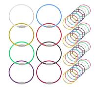 Toyvian Anneaux Porte-Clés Câble Métallique 2.0X150 MM, Lot 40 Pièces 8 Couleurs Assorties, Porte-Clés Fil de Fer pour Étiquettes Bagages, Loisirs Créatifs, Organisation Clés et Voyages