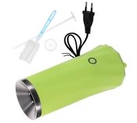 Toyvian Appareil à Petits Pains Électrique Vertical en Acier Inoxydable Vert, Cuiseur à Œufs Automatique 220v Chauffage 360°, Machine à Rouleaux Domestique Compacte Style Aléatoire