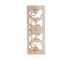 Toyvian Appliqué Décoratif en Bois Sculpté, Applique Bois Sculpté, Beige, Rectangle Ajouré, Installation Facile, pour Panneaux de Placard et Garde-robe, Style Élégance Orientale