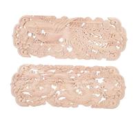 Toyvian Appliques en Bois Sculpté Style Européen pour Meubles Décoration D'Intérieur Placard Penderie Coin De Garde-Robe Appliques Murales Décoratives Motifs Floraux Européens