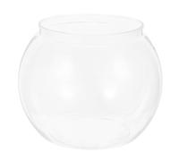 Toyvian Aquarium Rond en Plastique Transparent Bol Peu Profond Décoration de Bureau Vue Claire pour Poissons Rouges et Petites Tortues pour Salon ou Détente Bureau