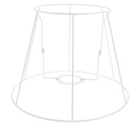 Toyvian Armature Métallique D’Abat-Jour Cylindrique 15X25X18 CM Bague D’Adaptation Blanche Support Conique pour Lampadaire et Lampe de Chevet Structure Ouverte en Fil de Fer Suspendre