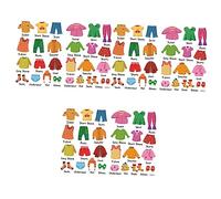Toyvian Armoire Stickers Amovibles, 3 Ensembles Garde Robe Vêtements de Autocollants Classification Penderie Coiffeuse Décalcomanies Stockage pour DéCoration Chambre Tiroirs BoîTes Rangement