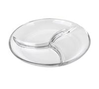 Toyvian Assiette à Salade en Verre Trempé à Trois Compartiments, | Service pour Restaurants et Hôtels, Style Concis Unique, Pratique et Sûr, pour Fruits, Petits-déjeuners et Raviolis