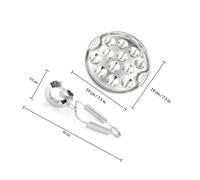 Toyvian Assiette en Acier Inoxydable 12 Compartiments pour Escargots et Fruits de Mer, Lot de 4 Sets de Pièces Pinces, Vaisselle Barbecue Résistante au Lave-vaisselle, Accessoire