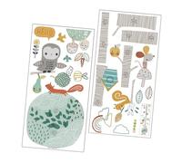 Toyvian Autocollant pour Chambre D'garçon et Filles Design Cartoon Créatif Toise Mural Animaux Arbre en Pvc Pratique pour Suivre la Taille, pour Chambres et Maternelles