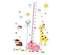 Toyvian Autocollant Toise Pour Animaux Sticker Mural Croissance Autocollant Mural Décoratif Décoration Chambre Garçon Fille