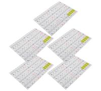 Toyvian Autocollants Amovibles pour Clavier de Piano 5 Feuilles Transparentes Colorées, Guide des Notes pour Piano Électrique, Compatibles 88/61/54/49 Touches, Accessoires Pédagogiques
