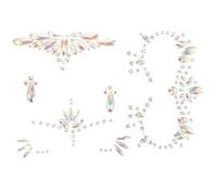 Toyvian Autocollants de Bijoux Phosphorescents Visage 3 Pièces Tatouages de Bijoux Visage Lumineux Verts Autocollants de Tatouages Brillants pour Halloween Soirées Costumées et