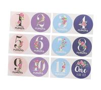 Toyvian Autocollants Mensuels Bébé 12 Stickers Créatifs Pour Nourrissons Sans Trace De Colle Pour Photos De Croissance