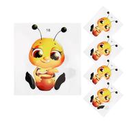 Toyvian Autocollants Muraux Abeilles Mignons en Pet, 5 Feuilles Décoratives Créatives pour Murs et Bouteilles, pour Décorer Valises et Carnets