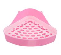 Toyvian Bac à Litière et Contrôle des Odeurs Base Filtrante Triangle en Plastique pour Lapin et Chinchilla pour Jardins et Parcs