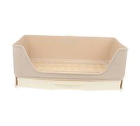 Toyvian Bac à Litière Lapin Grand Format avec Tiroir Toilette pour Petits Animaux Cochon Hamster Chinchilla Étanche et Facile à Utiliser pour Maison Propre