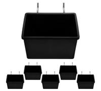 Toyvian Bacs de Rangement pour Outils sur Panneau Perforé Ouverture Inclinée, Lot de 6 Paniers en Plastique pour Atelier, Garage et Salle de Loisirs Créatifs
