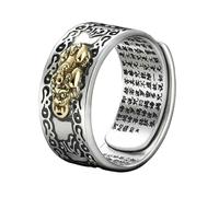 Toyvian Bague Alliage Réglable pour Hommes et Femmes Anneau Créatif avec Signification Spirituelle Anneau de Doigt au Design Unique et Confortable