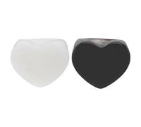 Toyvian Bague Délicate Rétro en Acrylique Blanc Forme Cœur, Lot de 2 Pièces, Accessoire de Mode et Décoratif pour Fête ou Noël