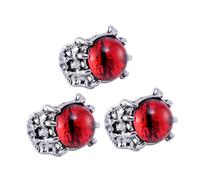 Toyvian Bague Œil Du Diable Punk Acier Inoxydable Ouvert Réglable Hommes Lot 3 Pièces Accessoires Motard Rock