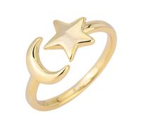 Toyvian Bague Ouverte Étoile Lune Ajustable pour Femmes et Filles Anneau Décoratif Élégant Doré Bagues Femme pour Fête et Quotidien