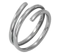 Toyvian Bague Ouverte pour Femme en Argenté Sterling 925 Anneau Multi-Cercles Torsadé Style Vintage Bague Esthétique Ajustable Bijoux Élégants pour Usage Quotidien et Occasions