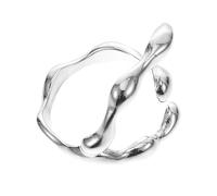 Toyvian Bague Ouverte Réglable Style Vintage Argent Plaqué Anneau Personnalité Unisexe pour Doigt Bague Déclaration Élégante pour Femmes et Hommes